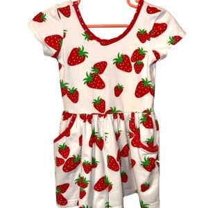 Girls Strawberry Print Dress